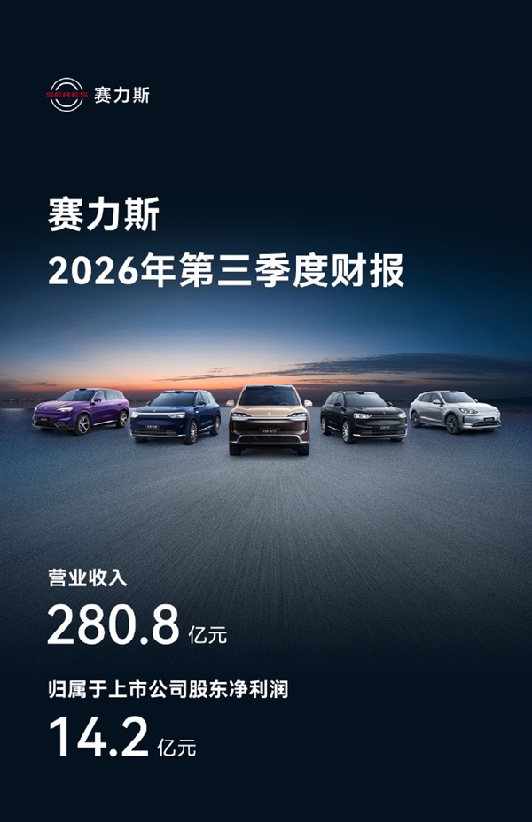 赛力斯发布三季报 净利润下降超40% 官方公布三大原因