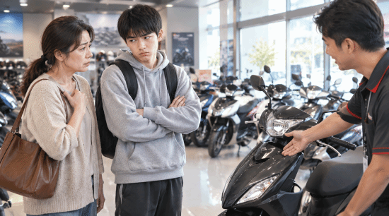 儿子嫌3万多新台币基础款摩托车便宜 点名要10万新台币的车 51岁妈妈心碎发文道歉