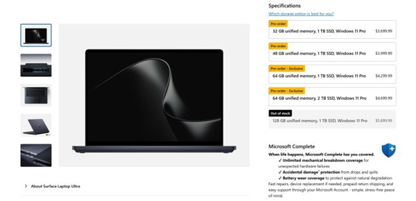 CUDA才是真护城河！Surface Laptop Ultra 128GB版卖断货：售价近4万元