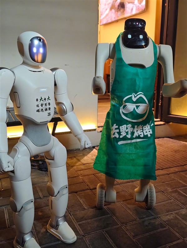 韩路烤串店入职2个机器人员工:会跳舞还会哄娃