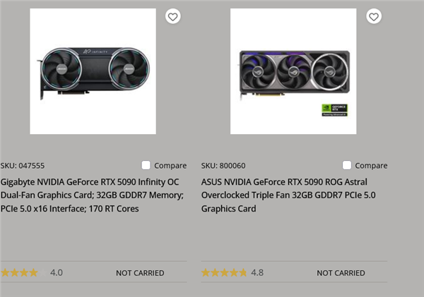 这次真的买不到了!美国零售商全面下架RTX 5090:缺货变停售