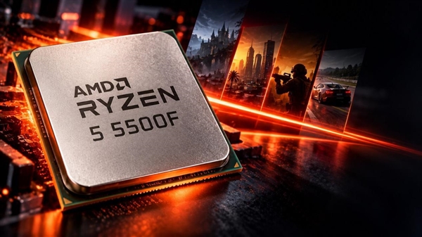 AM4还能战!AMD入门新U锐龙5 5500F性能实测:游戏快9%